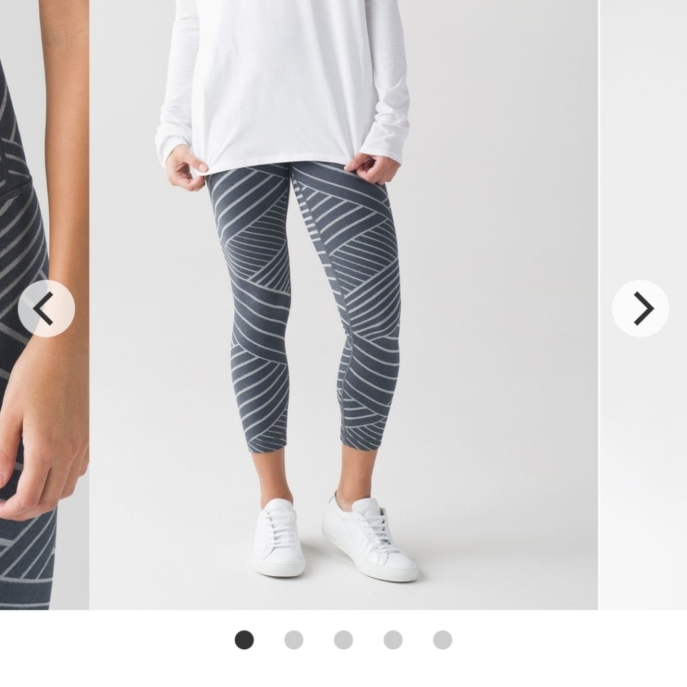 Lululemon High Times Pant Luon Metallic Lumatrix Heather Deep Coal Silver Size 8